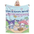 thumbnail image 1 of Kuromi Blanket, Anime Throw Blanket For Couch Sofa Bed, Soft Cozy Lightweight Warm Flannel Blanket, Home Decor, Anime Gifts For Boys Girls Kids Teens, 40"X30", 1 of 9