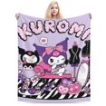 thumbnail image 1 of Kuromi Blanket, Anime Throw Blanket For Couch Sofa Bed, Soft Cozy Lightweight Warm Flannel Blanket, Home Decor, Anime Gifts For Boys Girls Kids Teens, 80"X60", 1 of 9