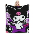 thumbnail image 1 of Kuromi Blanket, Anime Throw Blanket For Couch Sofa Bed, Soft Cozy Lightweight Warm Flannel Blanket, Home Decor, Anime Gifts For Boys Girls Kids Teens, 80"X60", 1 of 9