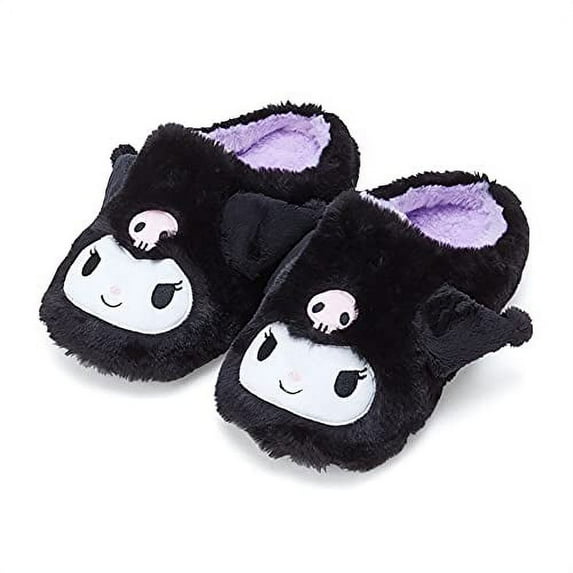 Kuromi Boa Room Shoes Slippers Women's Free Size Inner about 25 cm - Japan