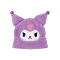 thumbnail image 1 of Kuromi Boucle Knit Cuffed Beanie Hat, 1 of 3