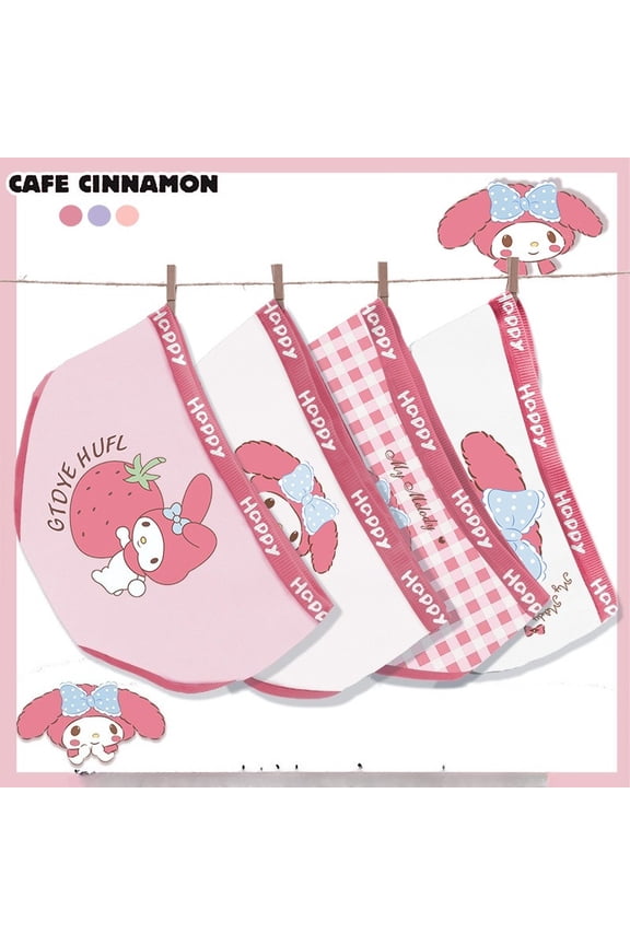 Kuromi CNMR Girls' briefs 100% full cotton breathable boxer briefs No clamp butt cotton breathable briefs Size S-XXL for Height 90-155cm