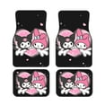 thumbnail image 1 of Kuromi Car Floor Mats 4pc Set Anti Skid Vehicle Floor Mat Car Carpet For Front Rear Seats Universal Auto Interior Accessories, 1 of 6