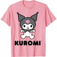 thumbnail image 1 of Kuromi Character Front DTG Print Unisex T-Shirt,Light Pink Color,Size YL, 1 of 5