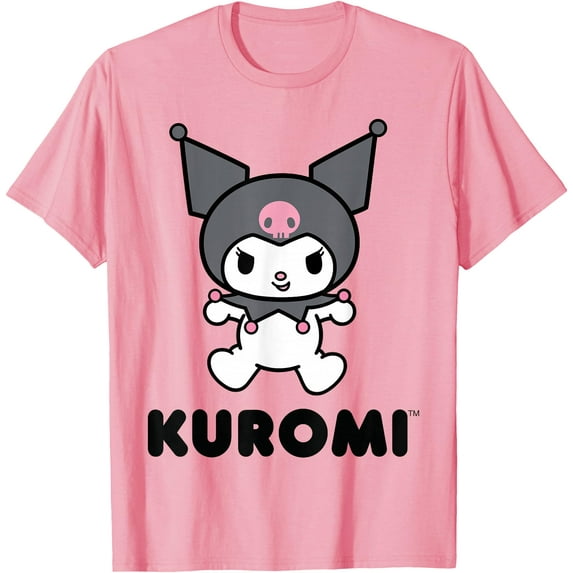 Kuromi Character Front DTG Print Unisex T-Shirt,Light Pink Color,Size YL
