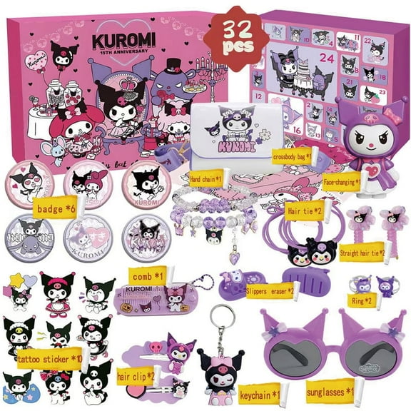 Kuromi Christmas Advent Calendar 2025 Advent Calendar for Christmas 24 Days Countdown Calendar 9in