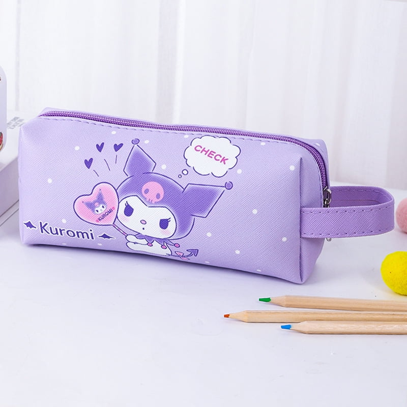 Kuromi Cinnamoroll PU Pencil Case, Hello Kitty Multifunctional