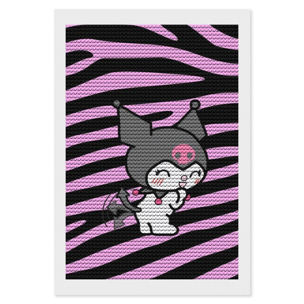Kuromi Diamond Painting Kits for Adults - 5D Diamond Art Kits for Adults Kids Beginner DIY Round ...