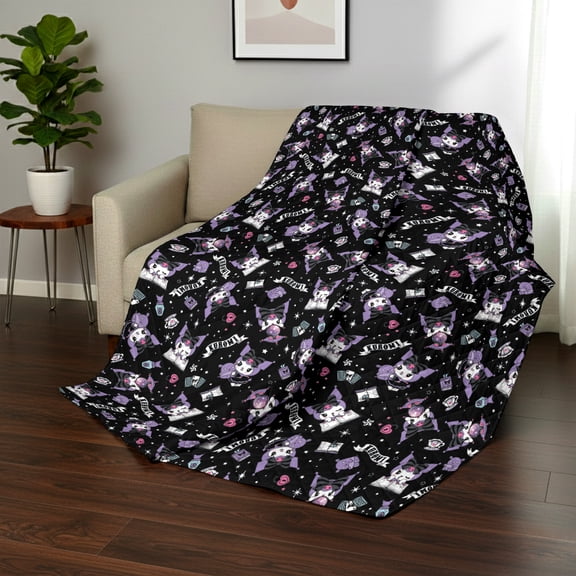 Kuromi Fortune Teller Quilted Throw Blanket 60x80 inches