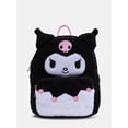 thumbnail image 1 of Kuromi Girls 10.5" Chenille Mini Backpack, Black, 1 of 5