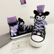 Kuromi Girls Shoes Fashion Sneakers Closed Toe, Black, Size 35 - 42