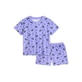 thumbnail image 1 of Kuromi Girls Short Sleeve Sleep Top and Shorts Pajama Set, 2-Piece, Sizes 4-12, 1 of 3