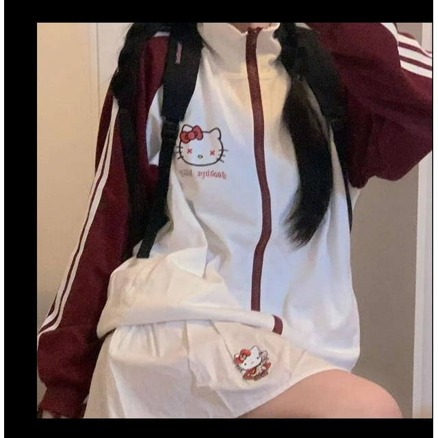 Kuromi Hello kitty Casual Zipper Jacket Anime Cartoon Sanrio Sports