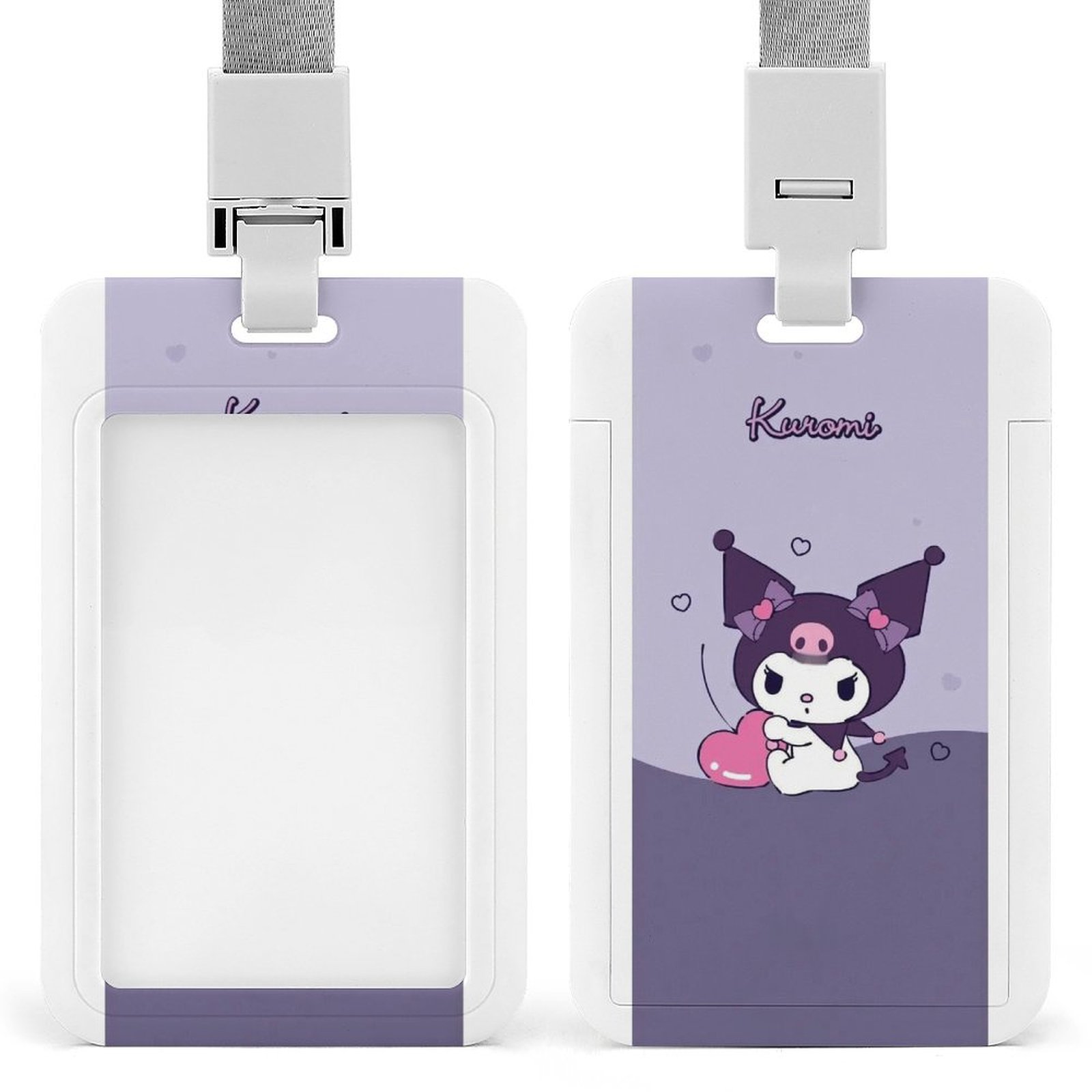 Kuromi ID Card Name Holder Sets ID Card Name Badge Holder Personalized