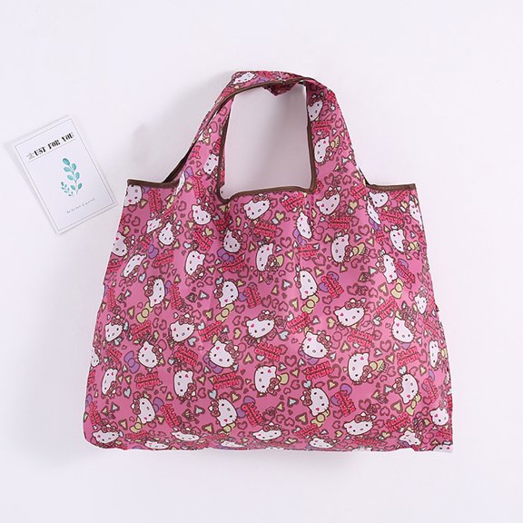 Kuromi Large Capacity Eco-friendly Bag Cinnamoroll Cute Shopping Bag Foldable Tote Bag