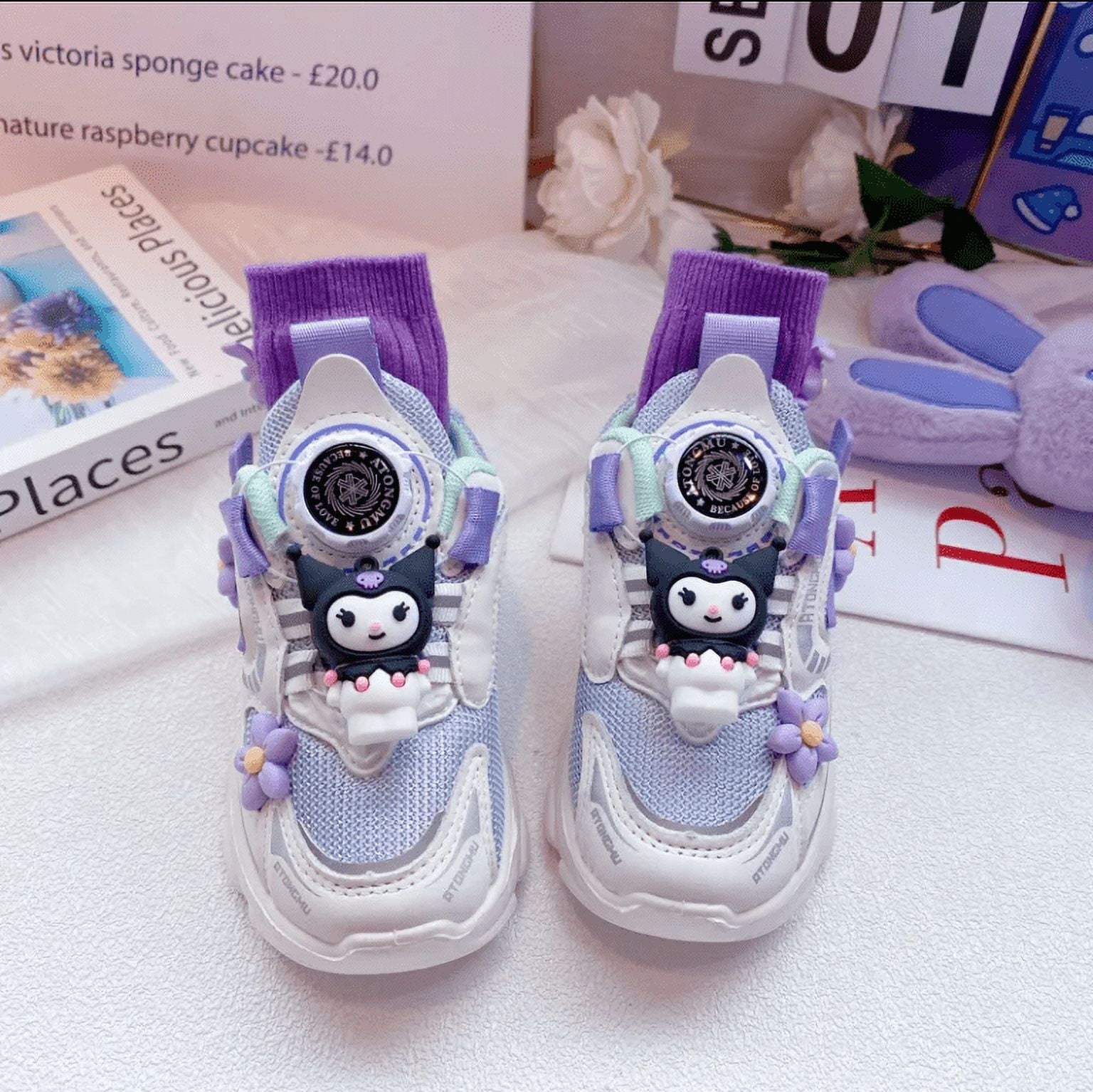 Kuromi Little Girl Big Girl Sneaker Breathable Shoes 4-8 Years