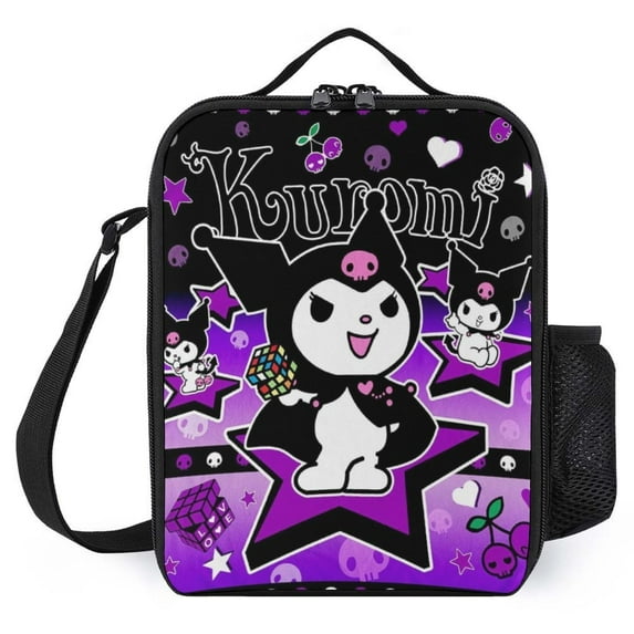 Kuromi And My Melody Lunch Bag, Insulated Lunch Bag for Women Men Lunch Box Container Bag Reusable Lunch Tote Bag for Office, Work, Beach, Travel, Picnic