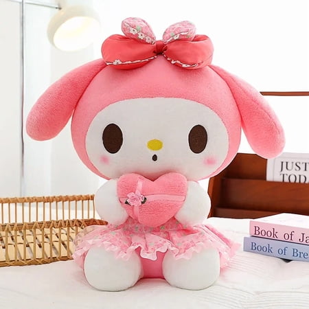 Kuromi Melody Plush Toy Kawaii Cartoon Big Size Plush Doll Soft Stuffed Pillow Birthday Gift