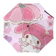 thumbnail image 1 of Kuromi And My Melody Travel Essentials Umbrella Windproof Compact Collapsible Light, Automatic, Strong And Portable, Wind Resistant Folding Small Umbrella for Rain, 1 of 8