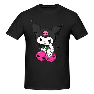 Kuromi Men'S Cotton Short Sleeve Fashion Classic Top T-Shirt, Breathable And Comfortable Tee Small
