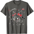 thumbnail image 1 of Kuromi Mischievous Cute Sketch DTG Print Unisex T-Shirt,Charcoal Color,Size M, 1 of 5