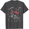 thumbnail image 1 of Kuromi Mischievous Cute Sketch DTG Print Unisex T-Shirt,Dark Heather Grey Color,Size YXS, 1 of 5