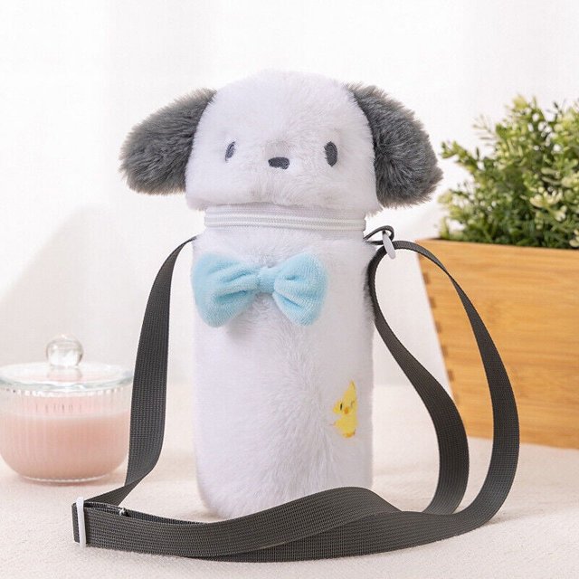 Kuromi My Melody Cinnamoroll Water Bottle Cup Shoulder Bag Pochacco
