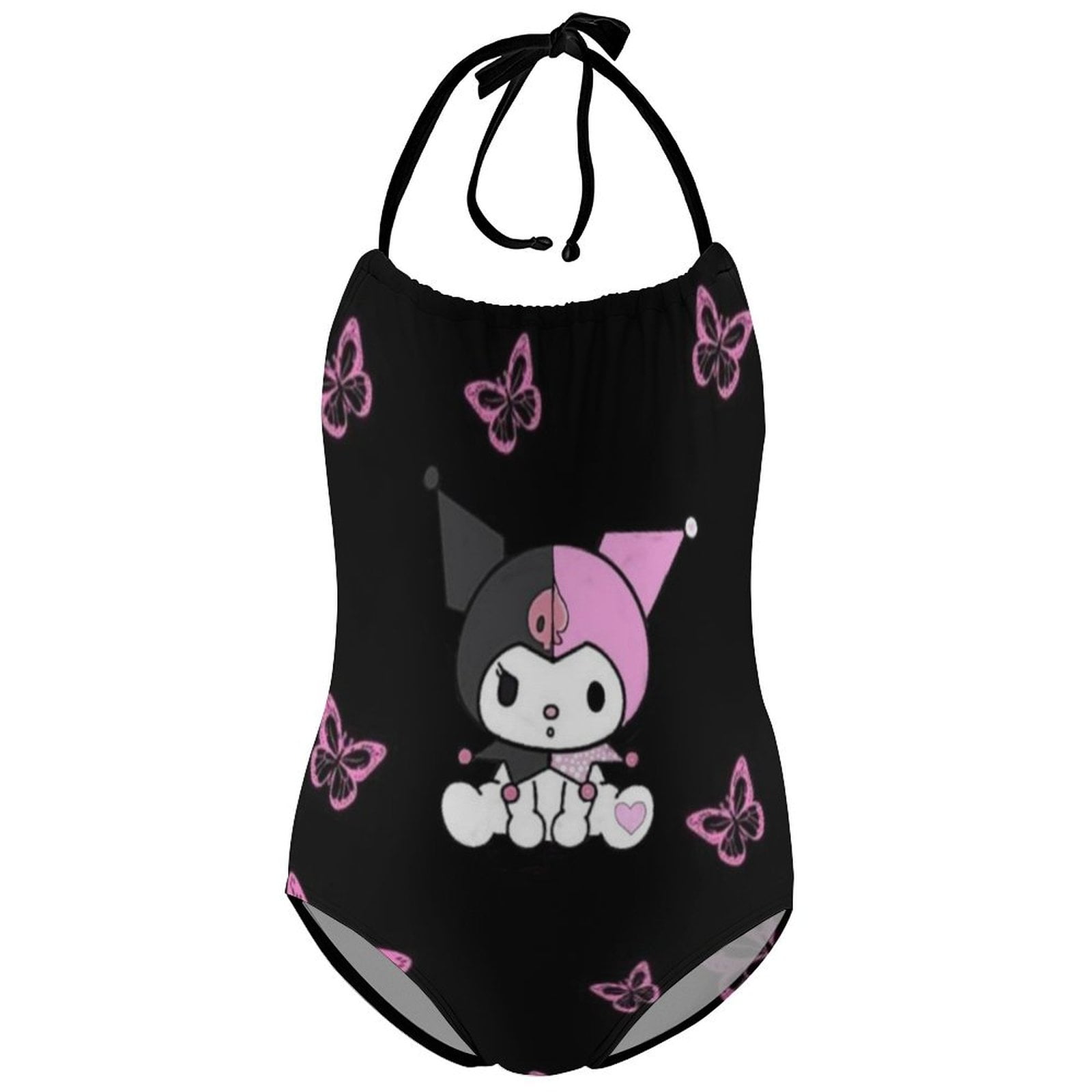 Kuromi & My Melody Girls One Piece Swimsuit Quick Dry Swimwear Print ...