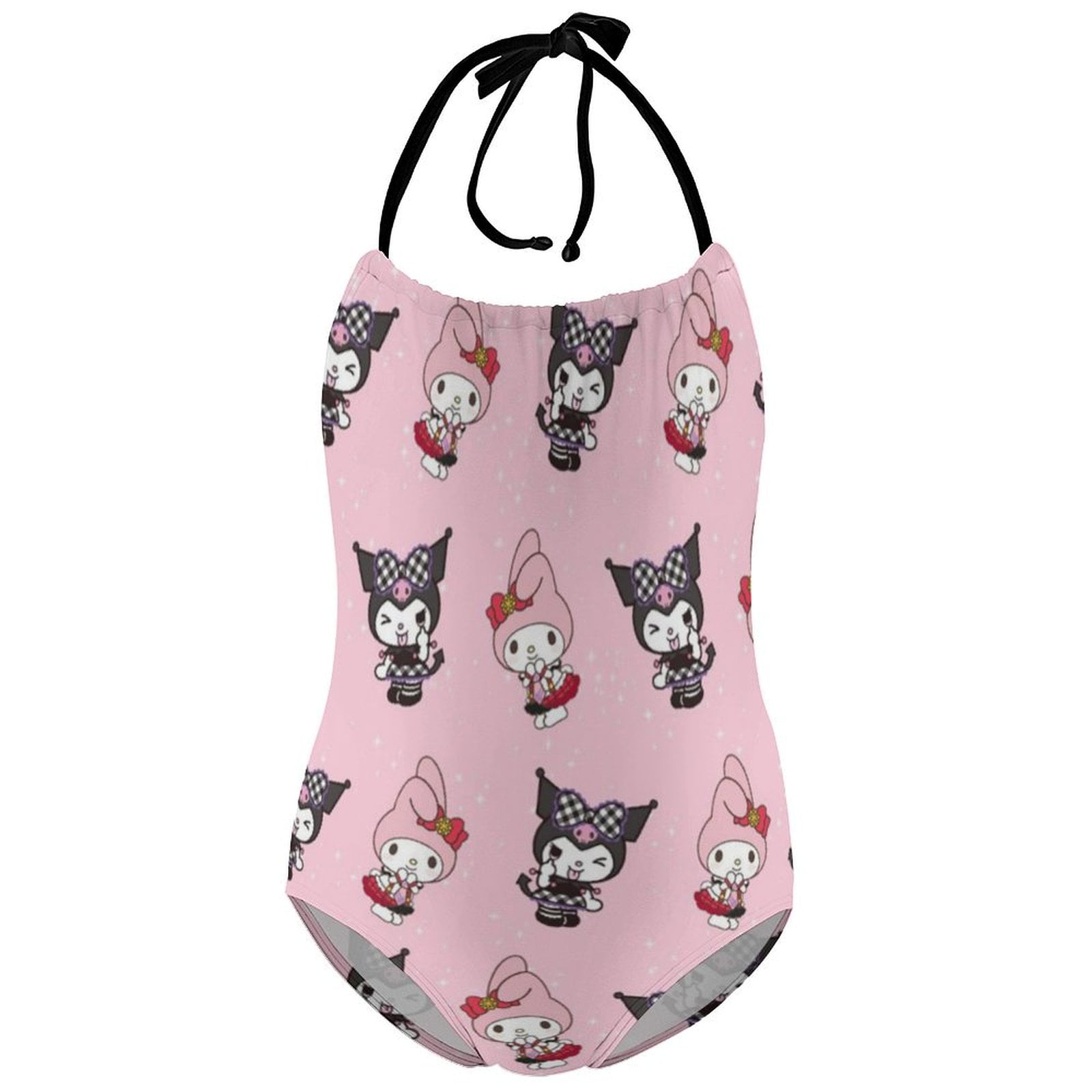 Kuromi & My Melody Girls One Piece Swimsuit Quick Dry Swimwear Print ...