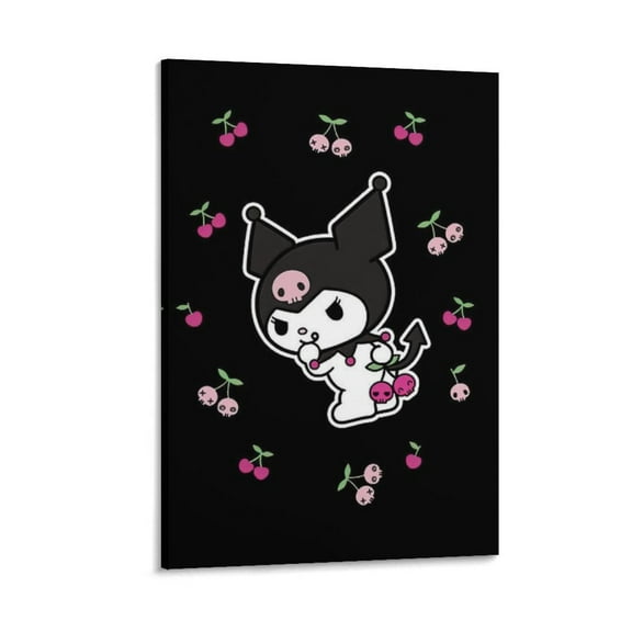 Kuromi Paintings, 8x12inch Single Hanging Painting Home Decor Canvas Wall Art Painting