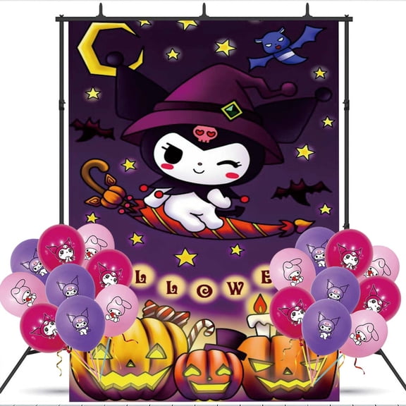 Kuromi Party Decorations Balloons Taspestry Backdrop Banner Wall Decor Background Poster Decor Supplies