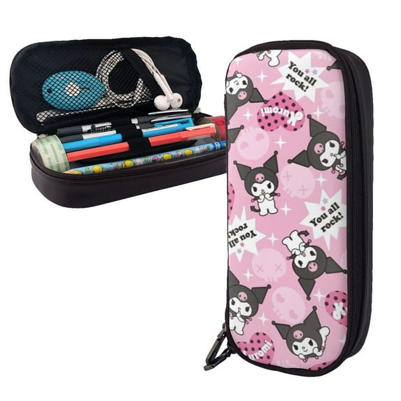 Kuromi Pencil Case Cute Pencil Box With Zippers Pen Pouch Holder Stationery Organizer