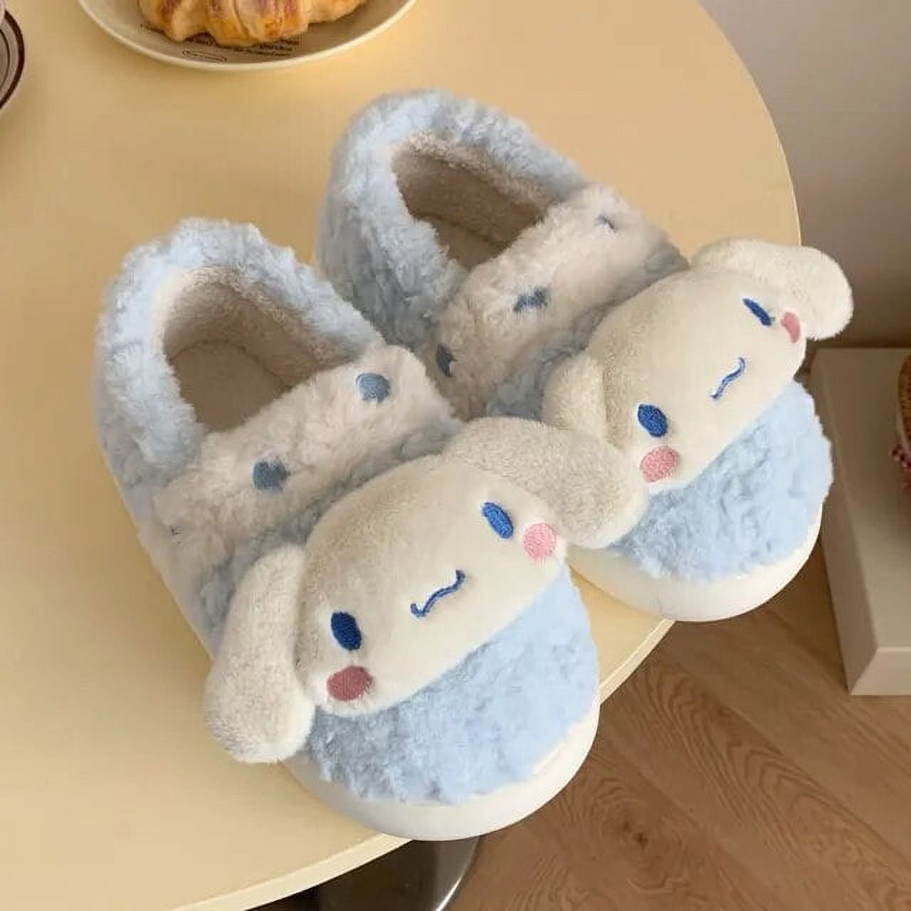 Cheap Anime Rabbit Detailed Plush Non-slip Eva Sole Cute Rabbit Pattern  Slippers, Women's Indoor Slippers | Joom