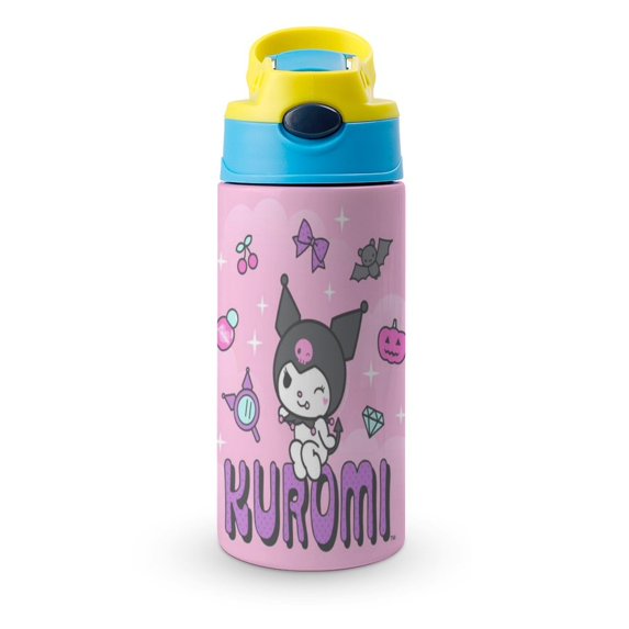 Kuromi Portable Water Bottle Insulated Stainless Steel Water Cup With Straw for Travel School Outdoor