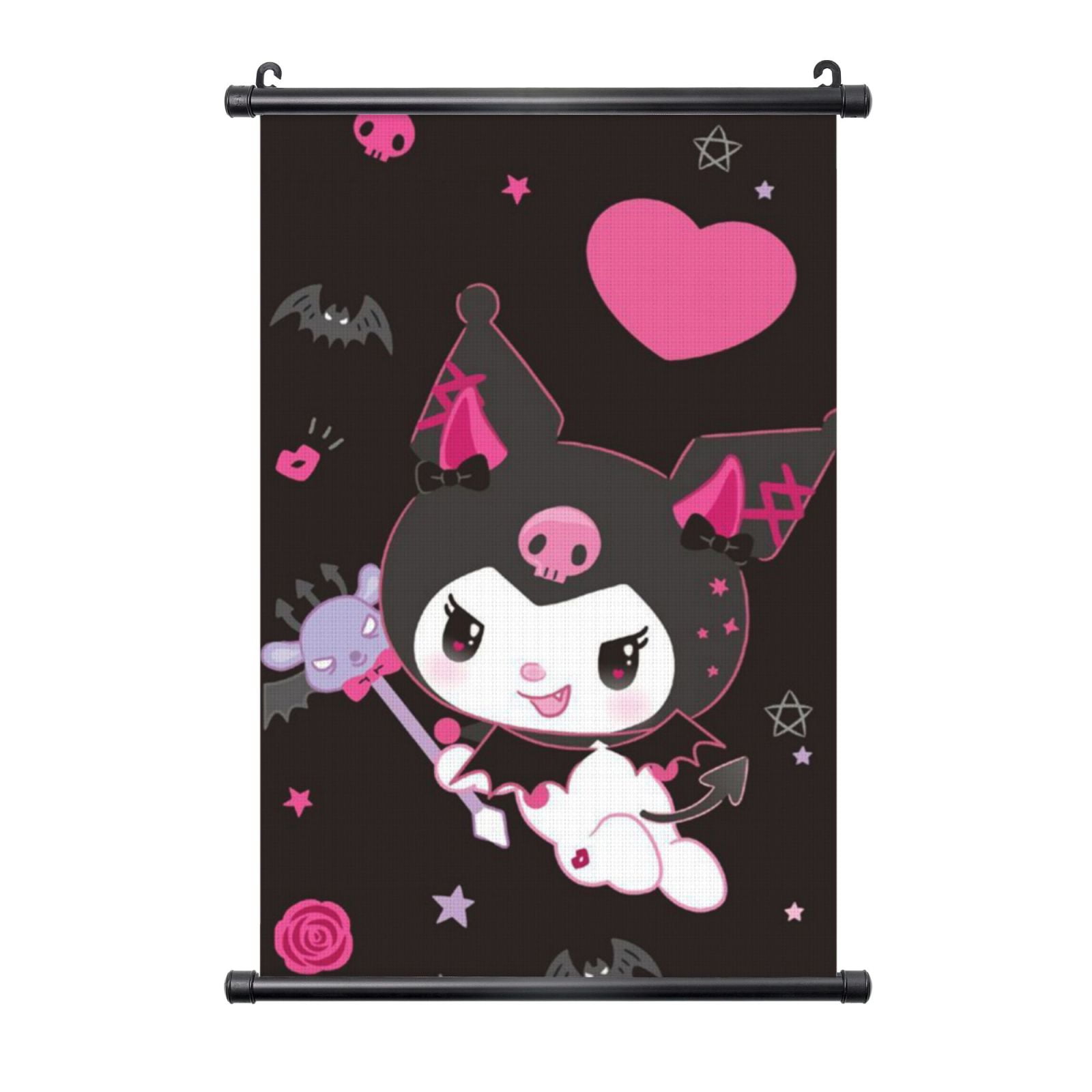 Kuromi Poster Black Plastic Shaft Hanging Posters Wall Hanging Art