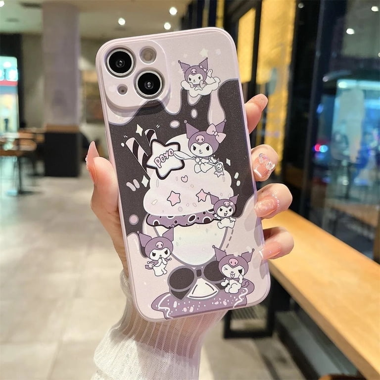 Kuromi Sanrio 3D Cartoon Phone Cases For iPhone 15 14 13 12 11 Pro Max Mini  XR XS MAX 8 X SE Girls Anti-drop Soft Silicone Cover - Walmart.com