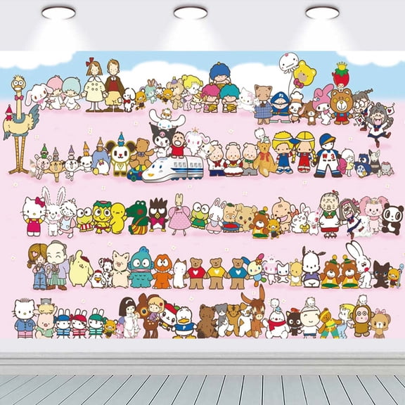 Kuromi Sanrio Halloween Christmas school Backdrop Taspestry Wall Decor Banner Party Supplies Poster Birthday Decorations Background for Photography Taspestry