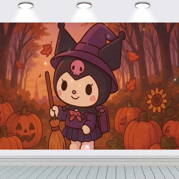 Kuromi Sanrio Halloween Christmas school Poster Wall Decor Birthday Banner Backdrop Background Party Supplies Taspestry