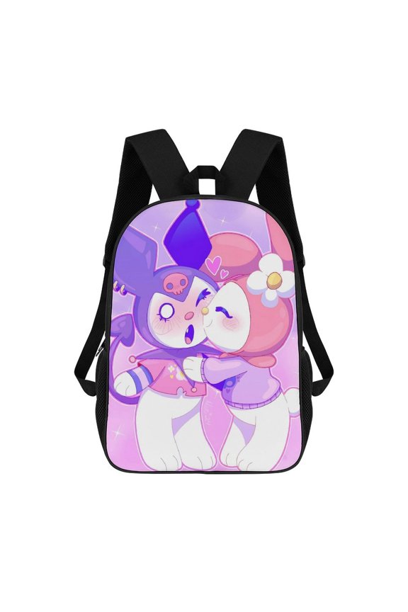 Kuromi Backpack Middle Bookbag Laptop Lightweight Durable Bookbag Travel Back Pack for Women Men Teens 17 Inches