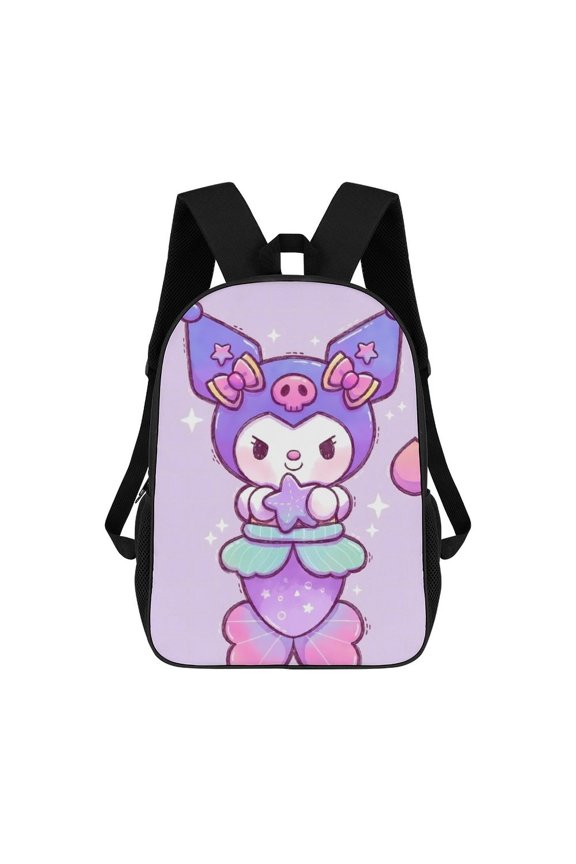 Kuromi Backpack Middle Bookbag Laptop Lightweight Durable Bookbag Travel Back Pack for Women Men Teens 17 Inches