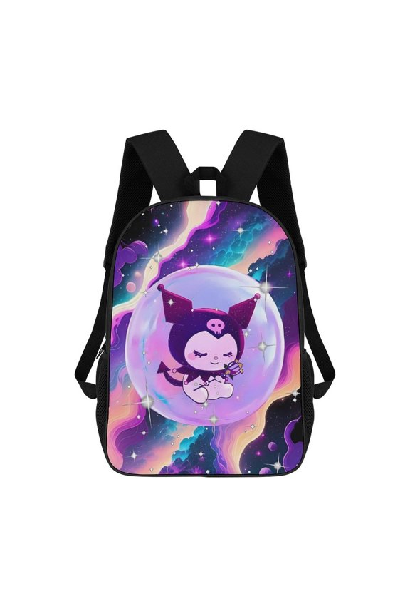 Kuromi Backpack Middle Bookbag Laptop Lightweight Durable Bookbag Travel Back Pack for Women Men Teens 17 Inches