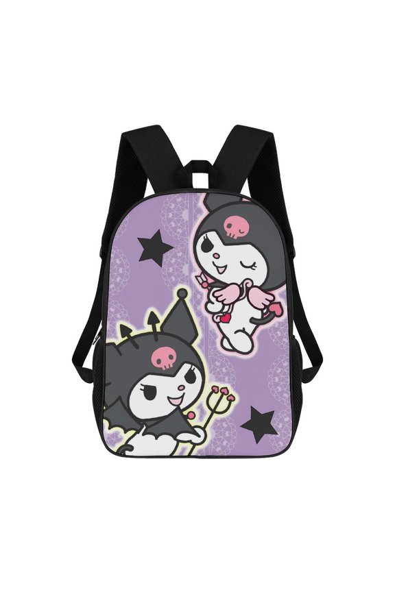 Kuromi Backpack Middle Bookbag Laptop Lightweight Durable Bookbag Travel Back Pack for Women Men Teens 17 Inches