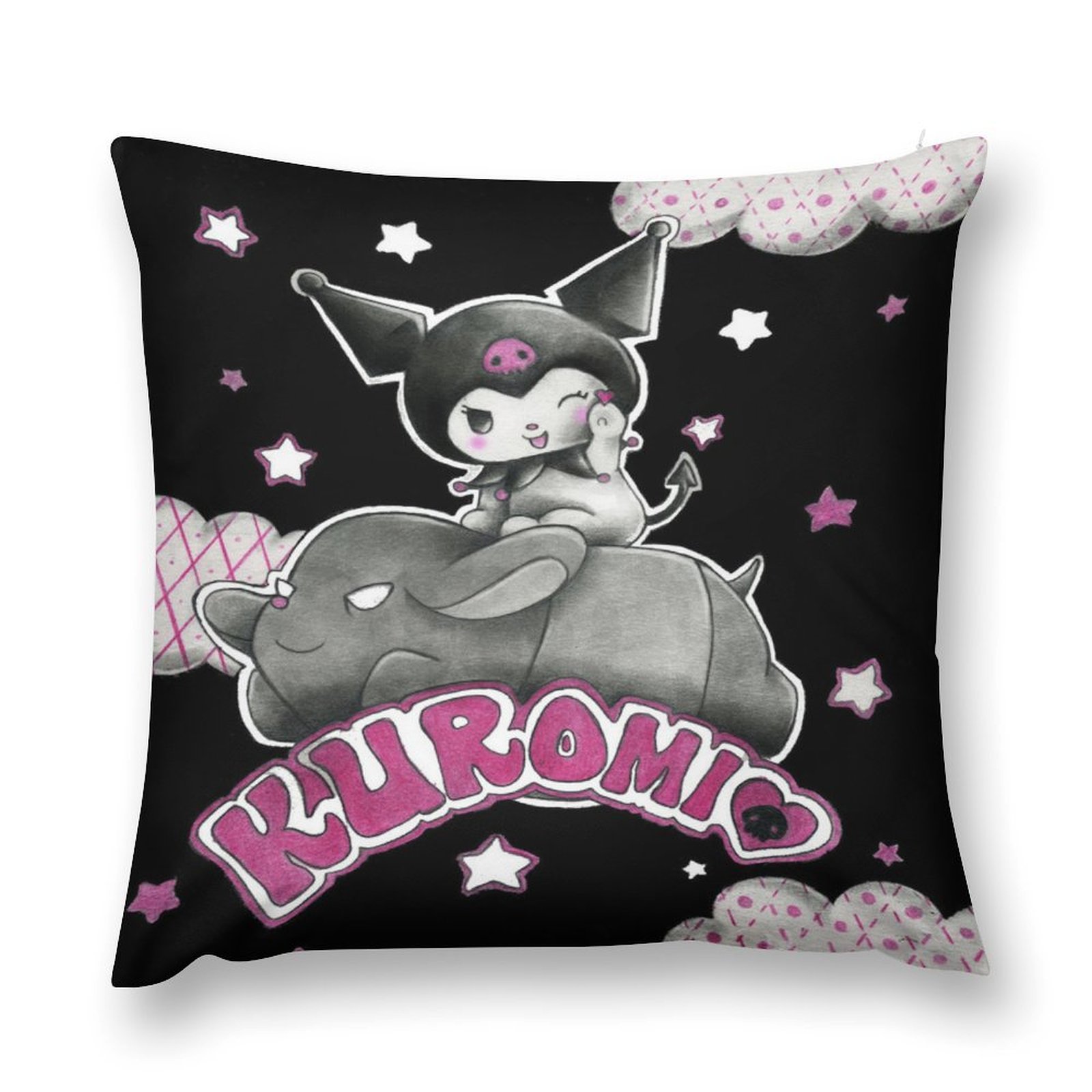 Kuromi Throw Pillow Covers Cartoon Pillow Case Square Cushion Cases
