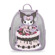 Kuromi Women's Too Sweet Faux Leather Mini Backpack, 10.5", Purple