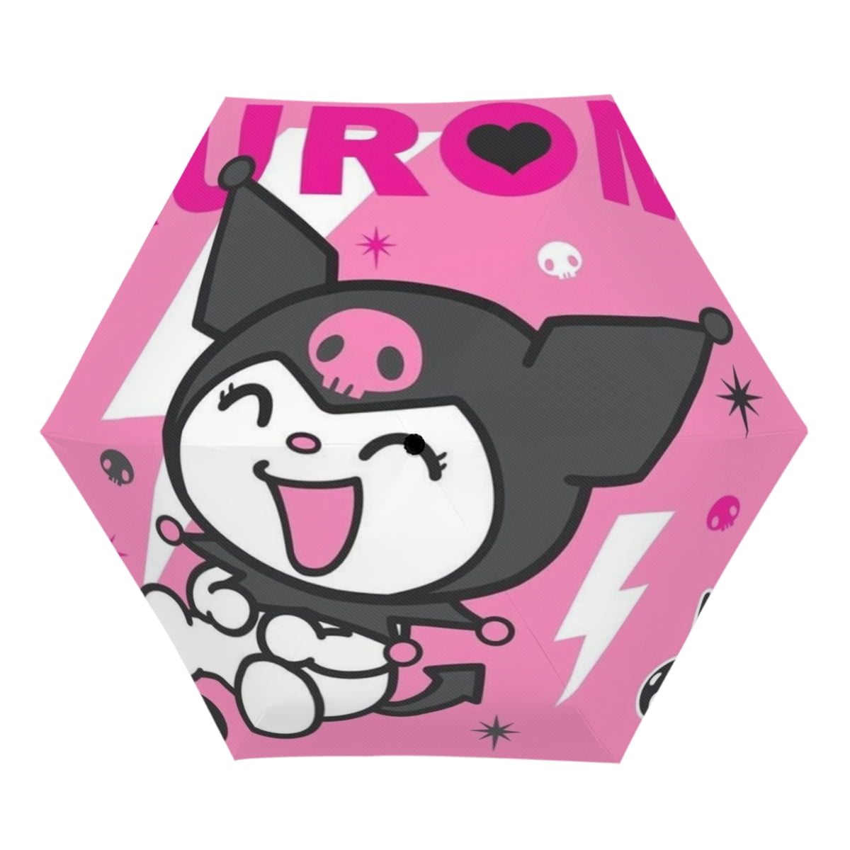 Kuromi UV sunshade manual open and close, compact, portable, UV coating, rain, wind