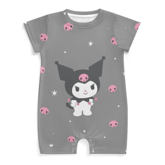 Kuromi Unisex Baby Boy Girl Jumpsuit Romper Bodysuit Playsuit One Piece Outfit Clothes 0-3M