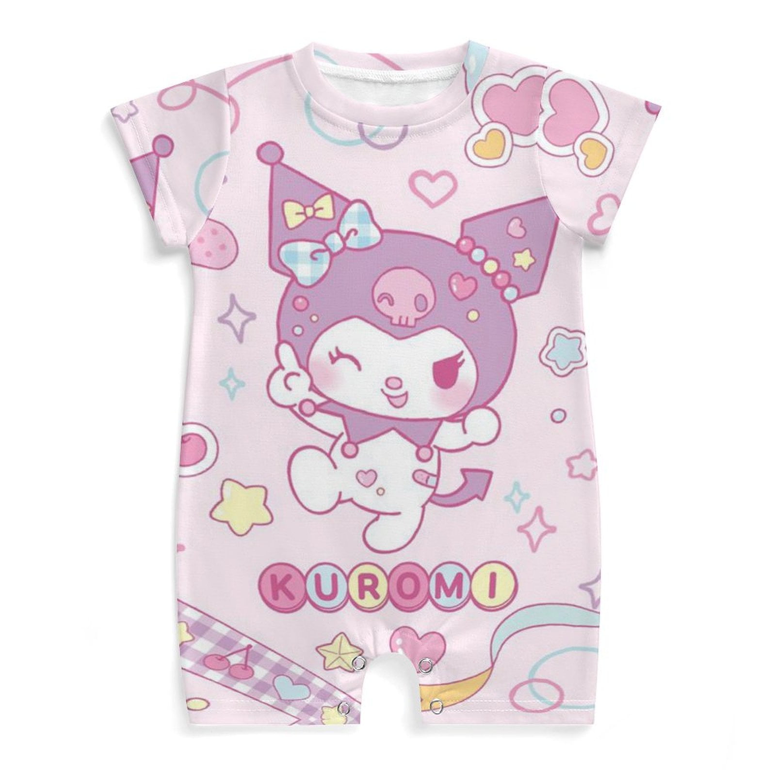 1番人気 Nommi 米宝 Nommi babyくろ Berry Jumpo Kuromi Unisex Baby Boy Girl Jumpsuit Romper Bodysuit