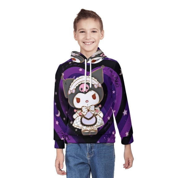 Kuromi Unisex Sweater Boys Girls Sweatshirt 3D Printed Pullover Hoodies Casual Hooded Sweatshirt Jacket S