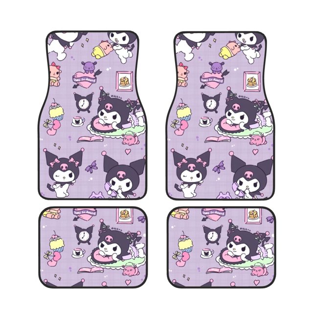 Kuromi Universal Fit Carpet Floor Mats For Car Suv Van & Truck, 4Piece