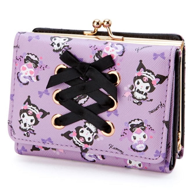 Kuromi Wallet - Sanrio Black Purple Anime Coin Purse